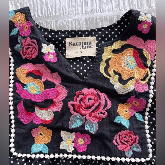 Savanna Jane Black and White Flutter Sleeve Sundress - Picture 7 of 8